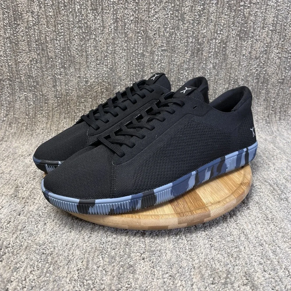 Flux Footwear Adapt Trainer Mens Size 13 Black Knit Blue Camo Gym Shoes Sneakers